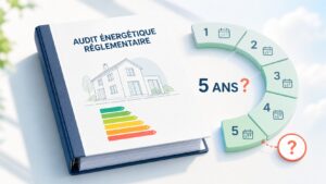 Rapport d’audit énergétique réglementaire accompagné d’une chronologie de cinq ans et d’un point d’interrogation sur sa validité